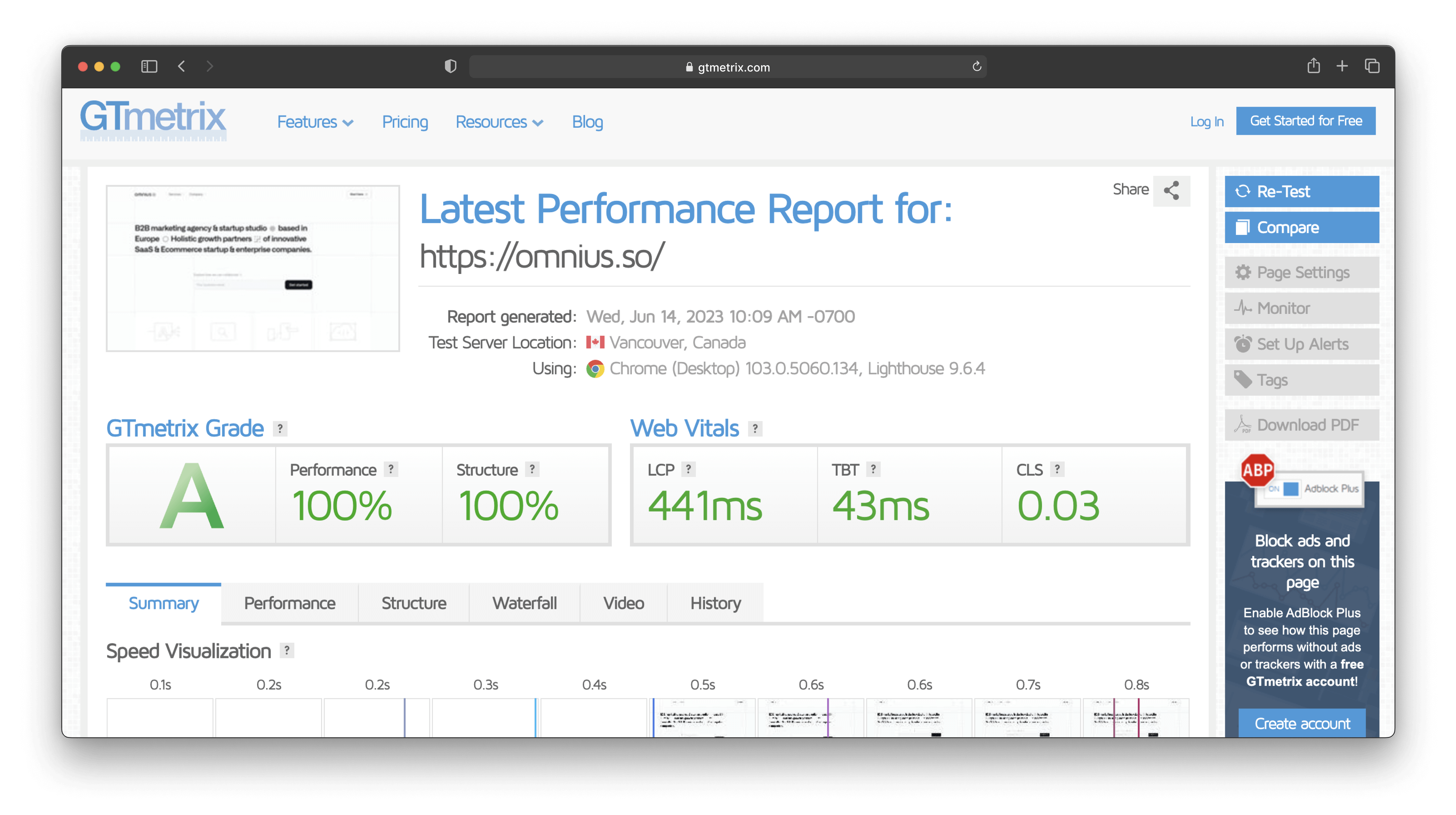 website-speed-gt-metrix-results-performance