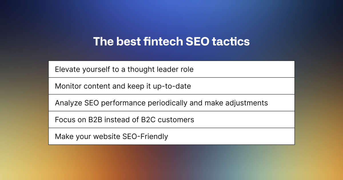 chiến thuật seo fintech tốt nhất