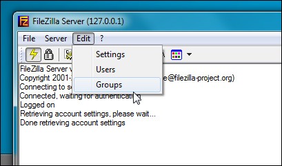 Tạo nhóm và người dùng trong FileZilla