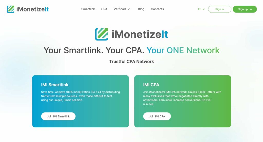 iMonetizelt Gambling CPA Network